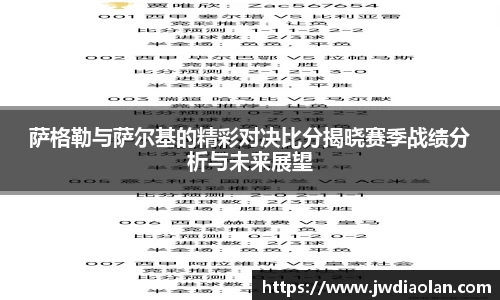 萨格勒与萨尔基的精彩对决比分揭晓赛季战绩分析与未来展望