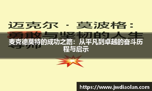 麦克德莫特的成功之路：从平凡到卓越的奋斗历程与启示